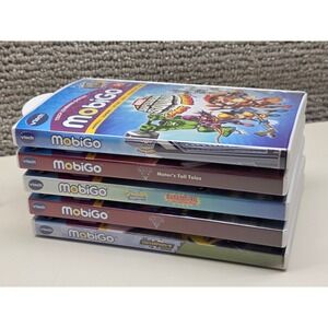 Vtech MobiGo Game Lot of 5 Cars 2 SpongeBob Marvel Super Hero NASCAR Mater 3-8y